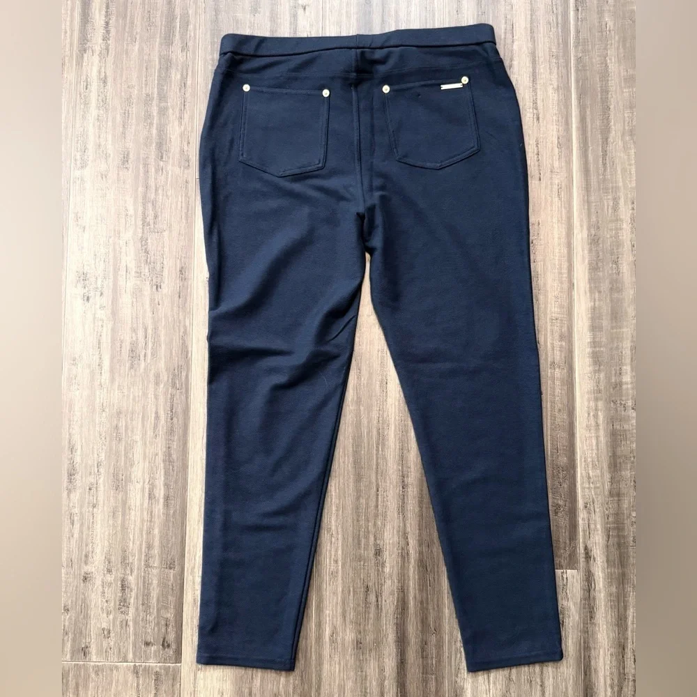 MICHAEL Michael Kors Stretch Knit Twill Leggings Jeggings Navy